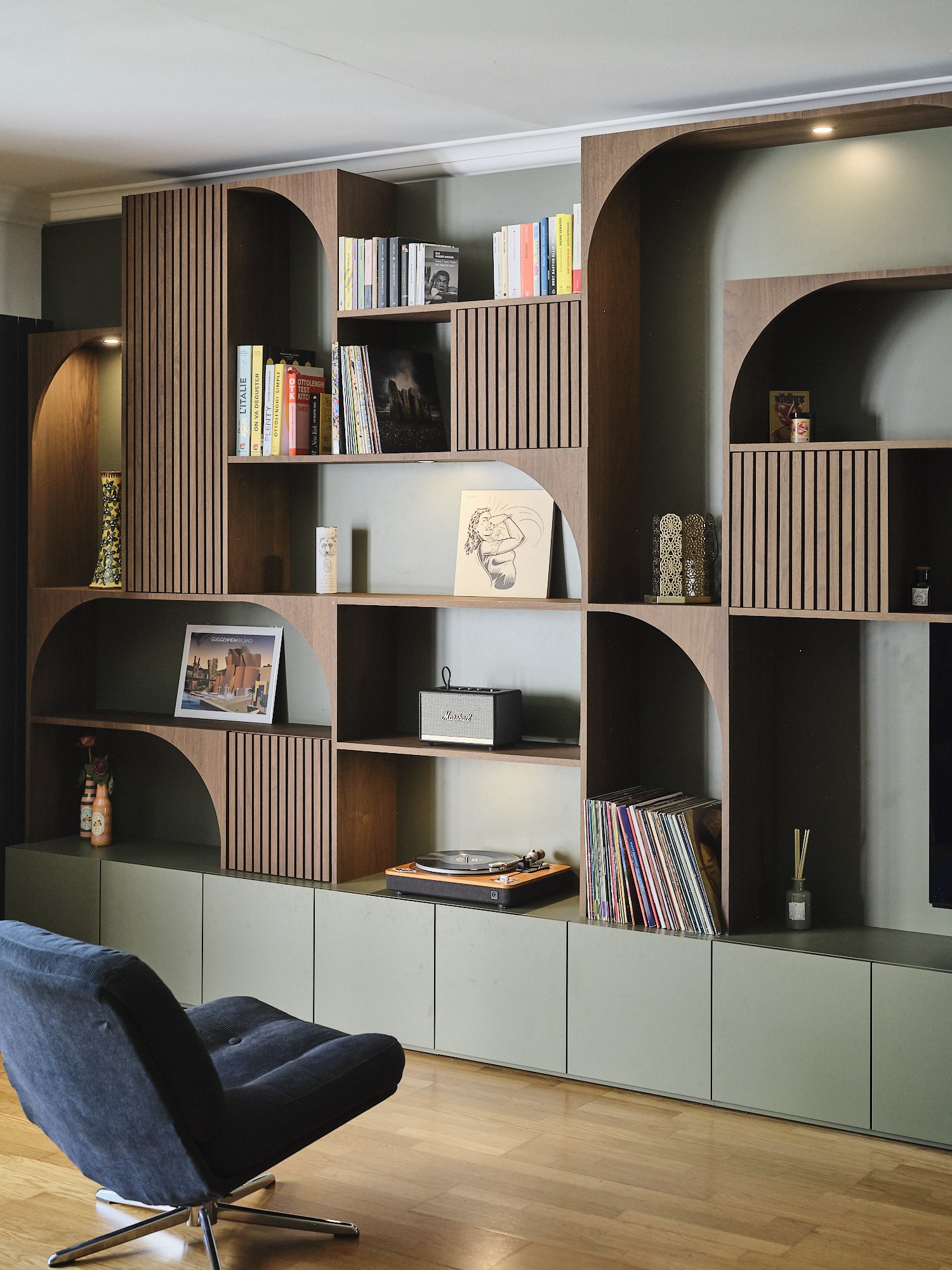 Vue principale de la bibliothèque intégrée